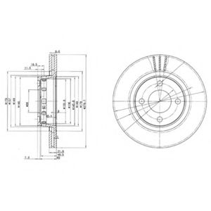 Тормозной диск DELPHI BG2784