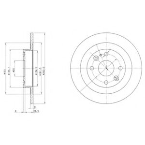 Тормозной диск DELPHI BG2805