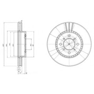 Тормозной диск DELPHI BG2814