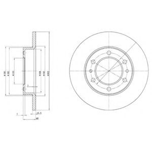 Тормозной диск DELPHI BG2325