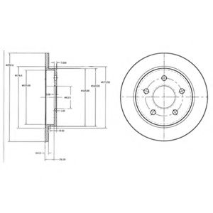 Тормозной диск DELPHI BG2332