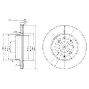 Тормозной диск DELPHI BG2336