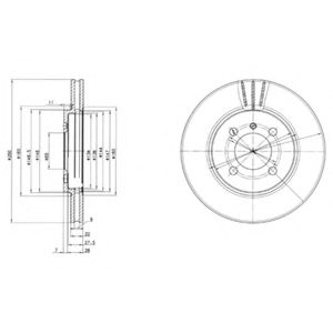 Тормозной диск DELPHI BG2347