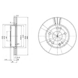 Тормозной диск DELPHI BG2397