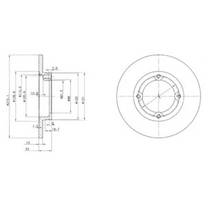 Тормозной диск DELPHI BG2400