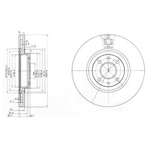Тормозной диск DELPHI BG2407