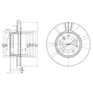 Тормозной диск DELPHI BG2434