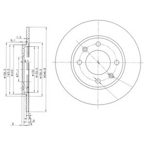 Тормозной диск DELPHI BG2445