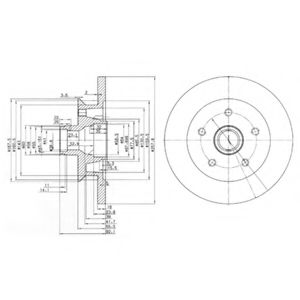 Тормозной диск DELPHI BG2468