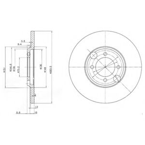 Тормозной диск DELPHI BG2508