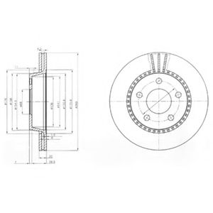 Тормозной диск DELPHI BG2519
