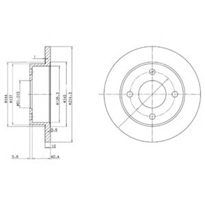 Тормозной диск DELPHI BG2566