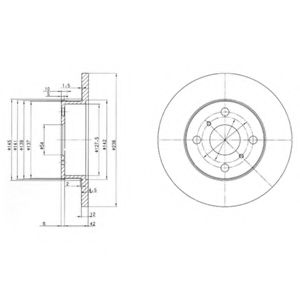 Тормозной диск DELPHI BG2597