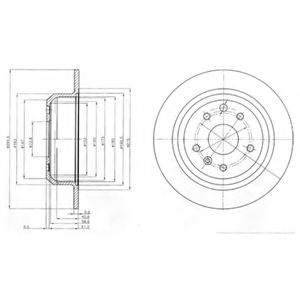 Тормозной диск DELPHI BG2614