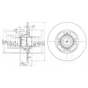 Тормозной диск DELPHI BG2638