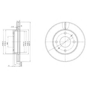 Тормозной диск DELPHI BG2657