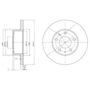 Тормозной диск DELPHI BG2845