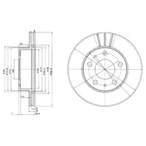 Тормозной диск DELPHI BG2847