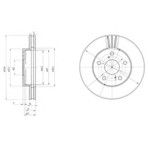 Тормозной диск DELPHI BG2906