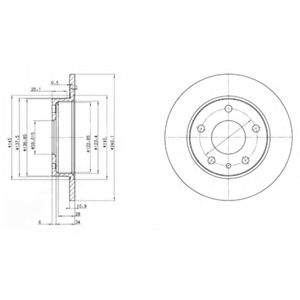 Тормозной диск DELPHI BG2914