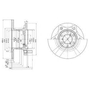 Тормозной диск DELPHI BG302