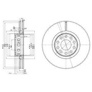 Тормозной диск DELPHI BG3033