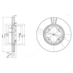 Тормозной диск DELPHI BG3063
