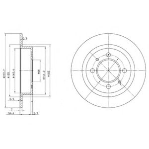 Тормозной диск DELPHI BG3126