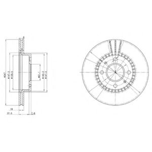 Тормозной диск DELPHI BG3134