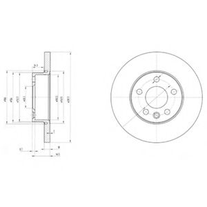 Тормозной диск DELPHI BG3415