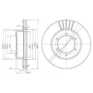 Тормозной диск DELPHI BG3423
