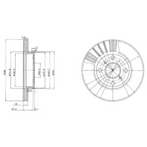 Тормозной диск DELPHI BG3424