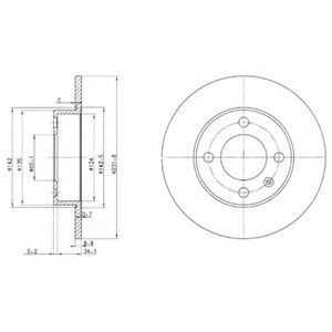 Тормозной диск DELPHI BG3505