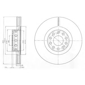 Тормозной диск DELPHI BG3524