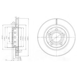 Тормозной диск DELPHI BG3525
