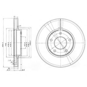 Тормозной диск DELPHI BG3547