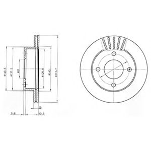 Тормозной диск DELPHI BG3548