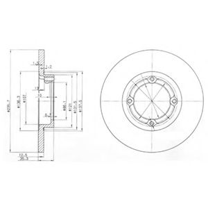 Тормозной диск DELPHI BG3551