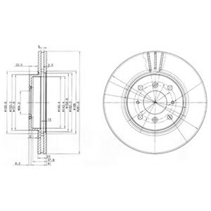Тормозной диск DELPHI BG3589