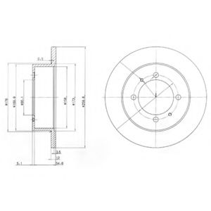 Тормозной диск DELPHI BG3609
