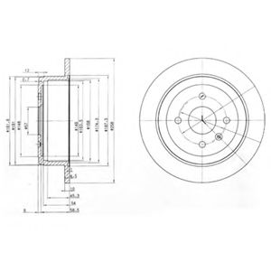 Тормозной диск DELPHI BG3615