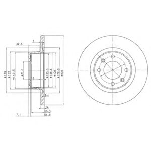 Тормозной диск DELPHI BG3621