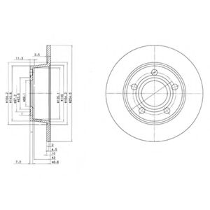 Тормозной диск DELPHI BG3672