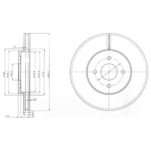 Тормозной диск DELPHI BG3742