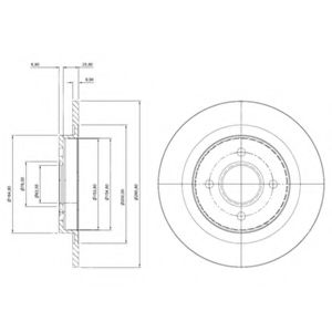 Тормозной диск DELPHI BG3743