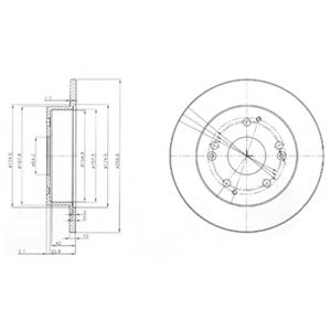 Тормозной диск DELPHI BG3746