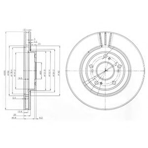 Тормозной диск DELPHI BG3747