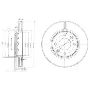 Тормозной диск DELPHI BG3800