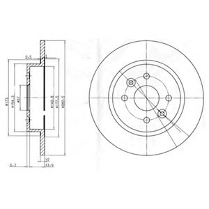 Тормозной диск DELPHI BG3804