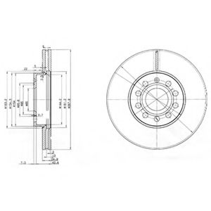 Тормозной диск DELPHI BG3833